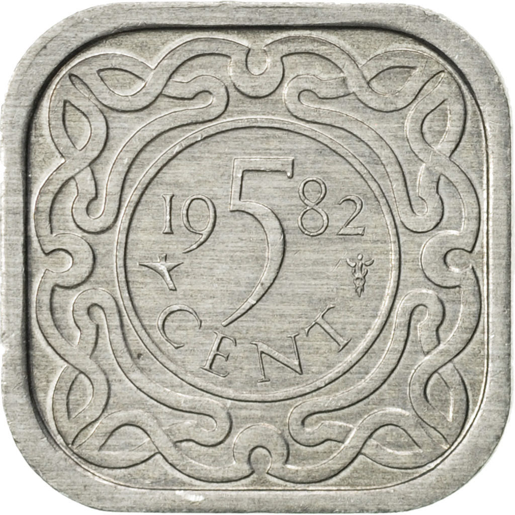 Surinam, 5 Cents, 1982, AU(55-58), Aluminum, KM:12.1a