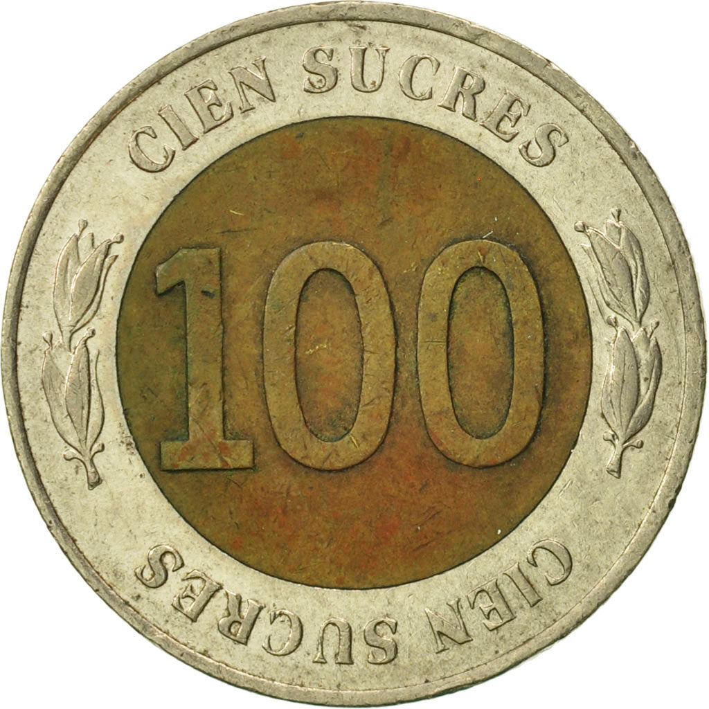 Coin, Ecuador, 100 Sucres, 1997, EF(40-45), Bi-Metallic, KM:101