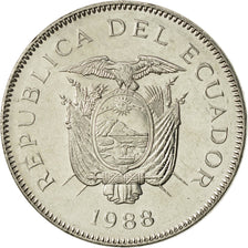 Ecuador, 20 Sucres, 1988, MS(60-62), Nickel Clad Steel, KM:94.1