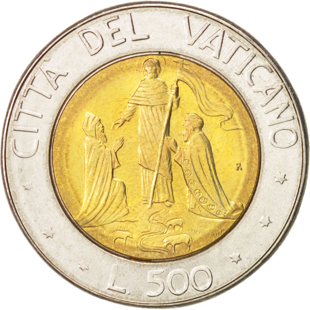 Moneta, CITTÀ DEL VATICANO, John Paul II, 500 Lire, 1990, FDC, Bi-metallico