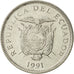 Monnaie, Équateur, 5 Sucres, Cinco, 1991, SUP+, Nickel Clad Steel, KM:91
