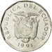 Coin, Ecuador, 10 Sucres, Diez, 1991, MS(60-62), Nickel Clad Steel, KM:92.2