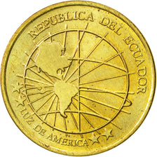 Coin, Ecuador, Centavo, Un, 2000, MS(63), Brass, KM:104
