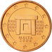 Malta, Euro Cent, 2008, FDC, Acciaio placcato rame, KM:125