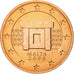 Malta, 2 Euro Cent, 2008, MS(65-70), Copper Plated Steel, KM:126