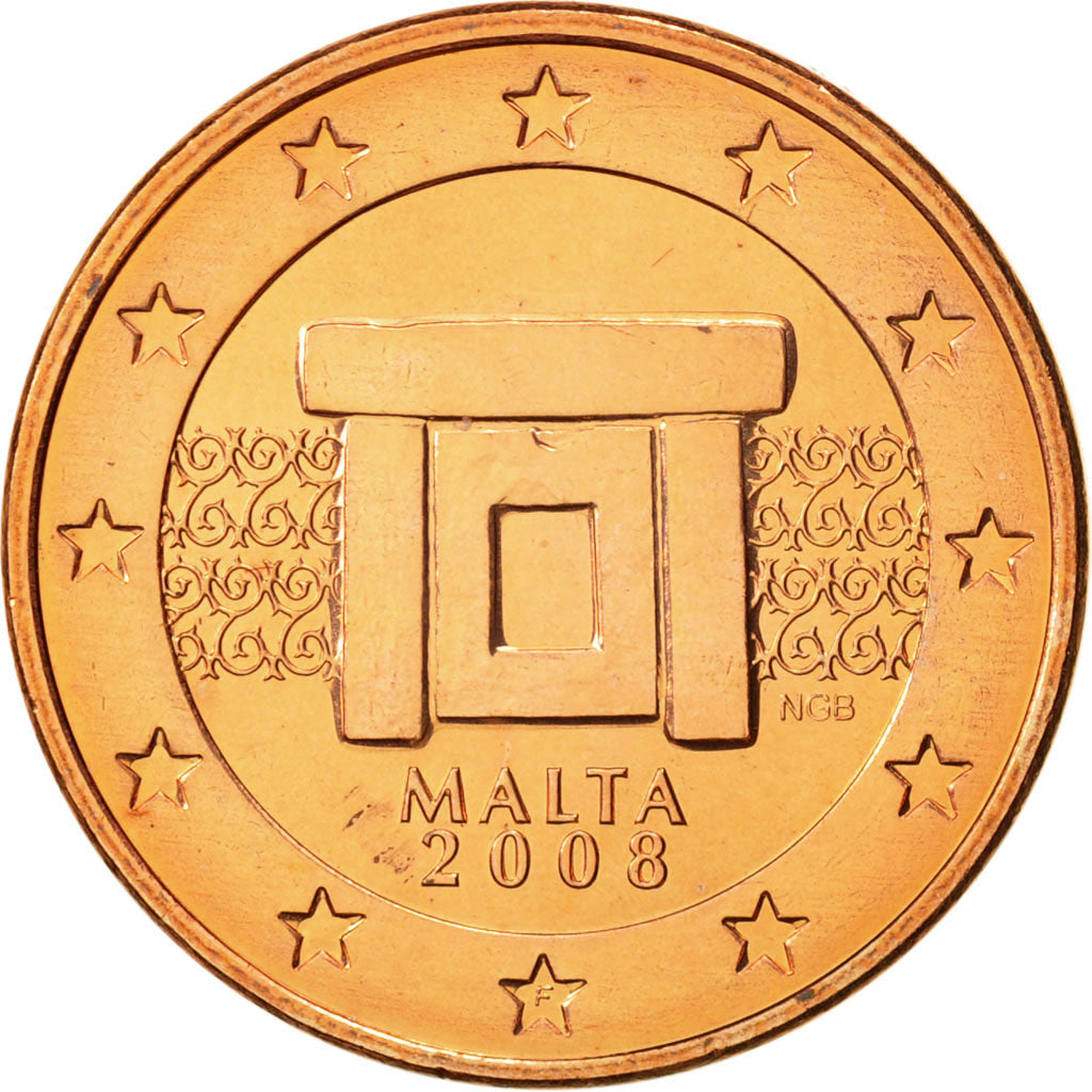 Malta, 5 Euro Cent, 2008, MS(65-70), Copper Plated Steel, KM:127