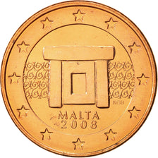 Malta, 5 Euro Cent, 2008, FDC, Cobre chapado en acero, KM:127
