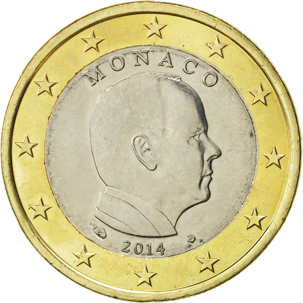 Monaco, Euro, 2014, MS(64), Bi-Metallic, Gadoury:MC 193