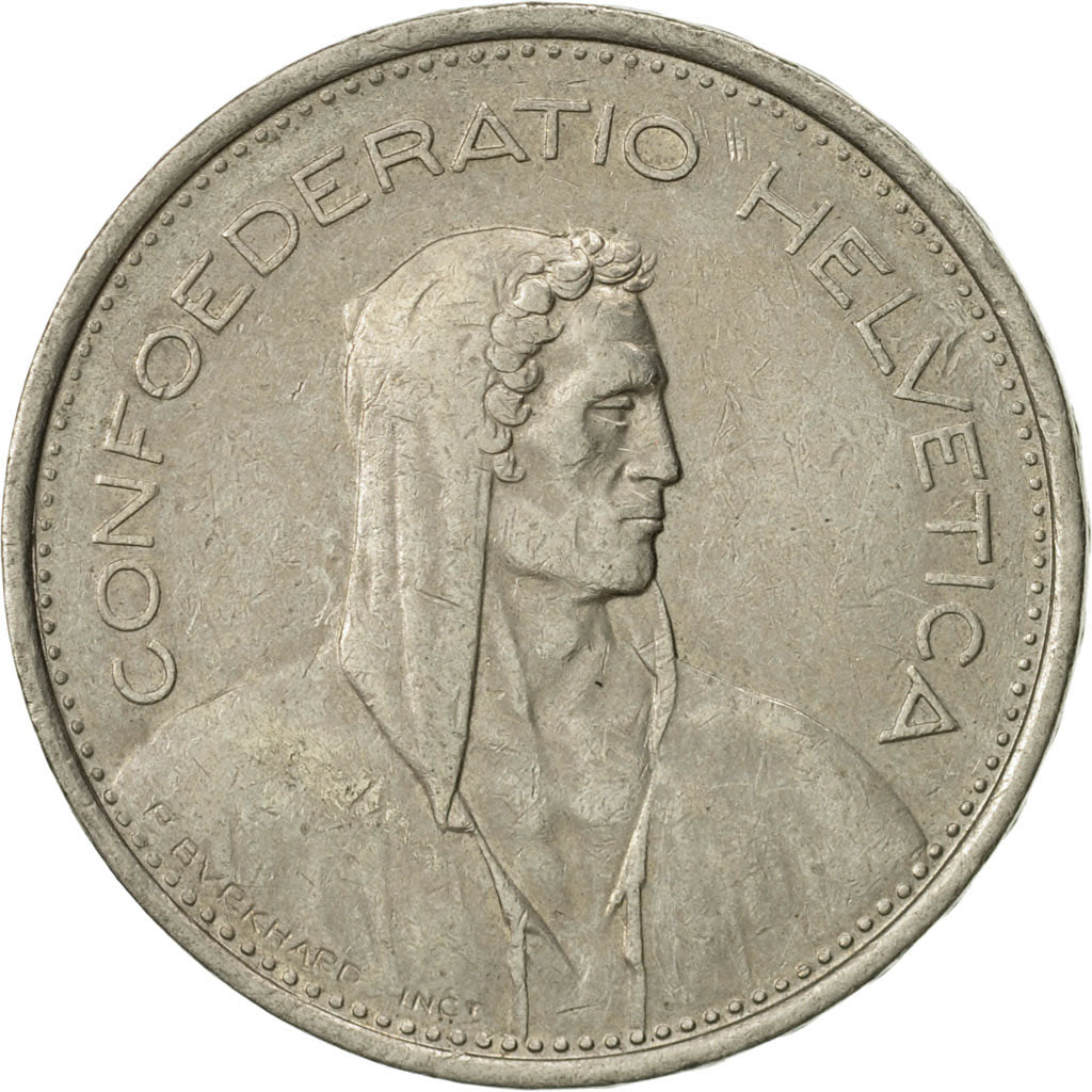 Switzerland, 5 Francs, 1974, Bern, AU(50-53), Copper-nickel, KM:40a.1