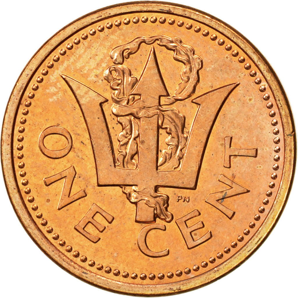 Moneta, Barbados, Cent, 1993, Royal Canadian Mint, SPL-, Zinco placcato rame