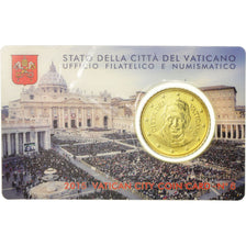 VATICAN CITY, 50 Euro Cent, 2015, MS(65-70), Brass