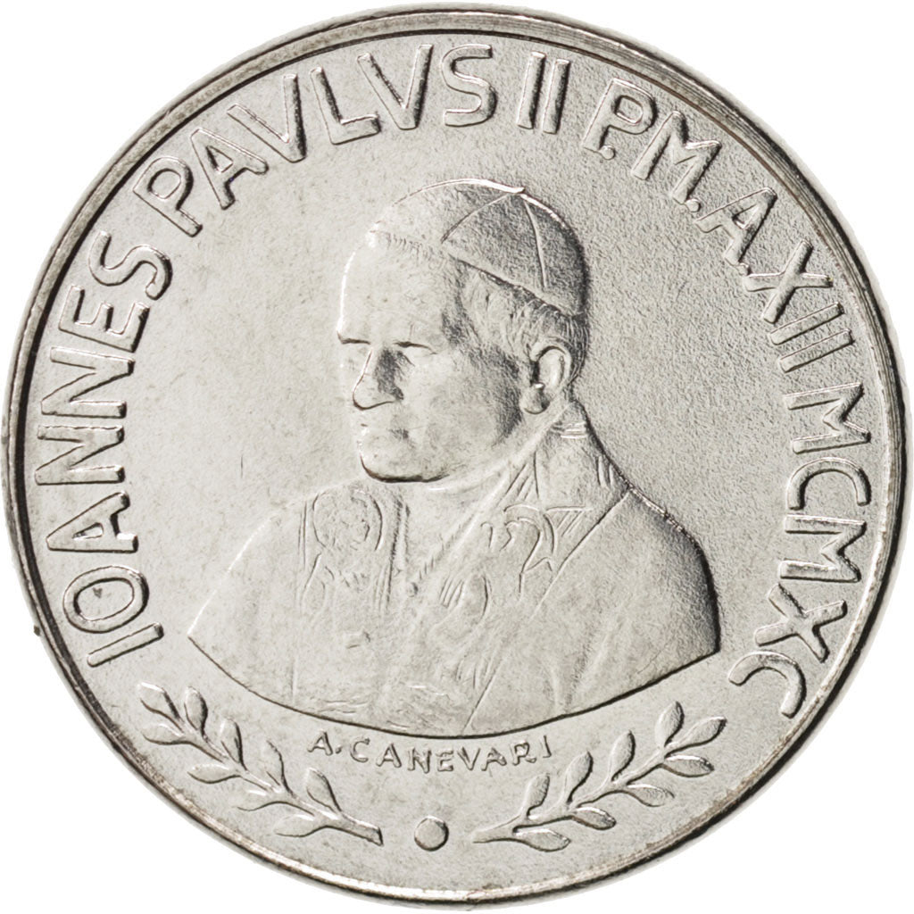 Moneta, CITTÀ DEL VATICANO, John Paul II, 100 Lire, 1990, FDC, Acciaio