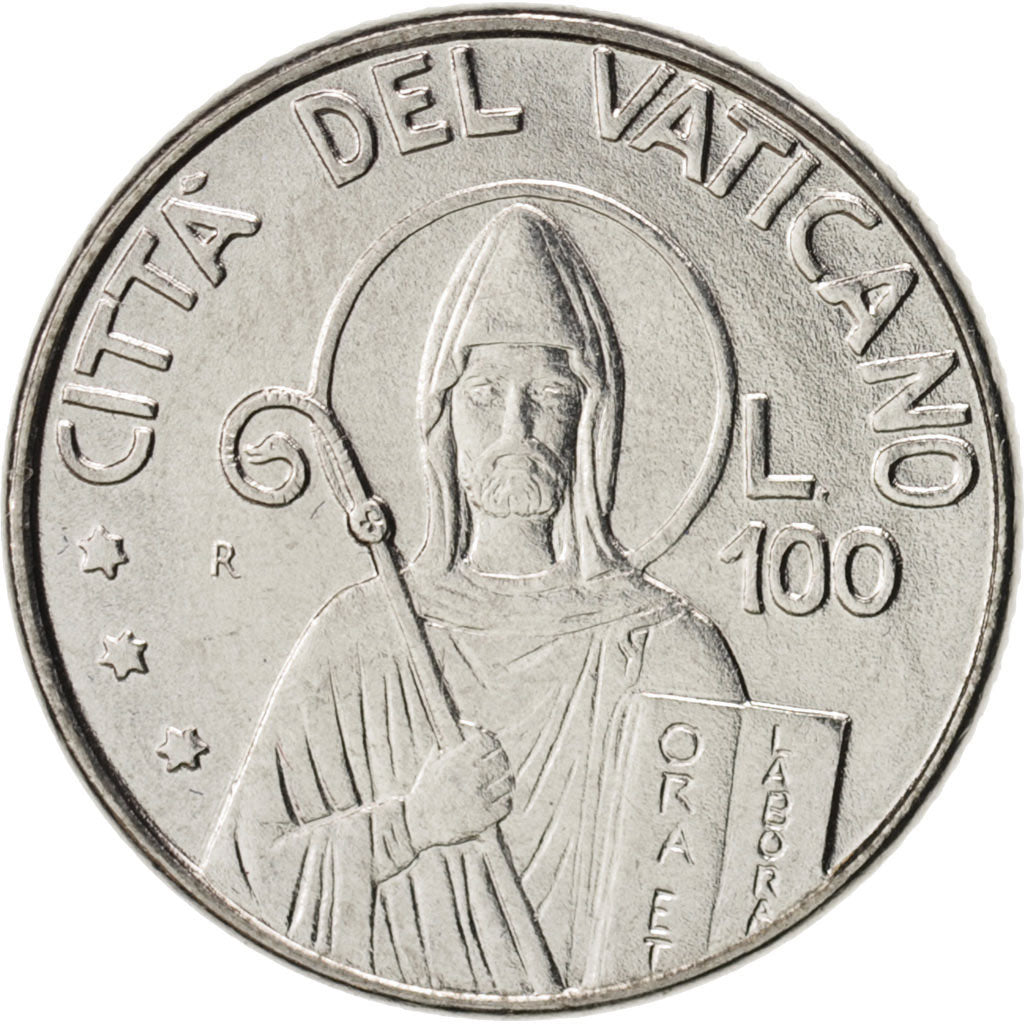 Moneta, CITTÀ DEL VATICANO, John Paul II, 100 Lire, 1990, FDC, Acciaio