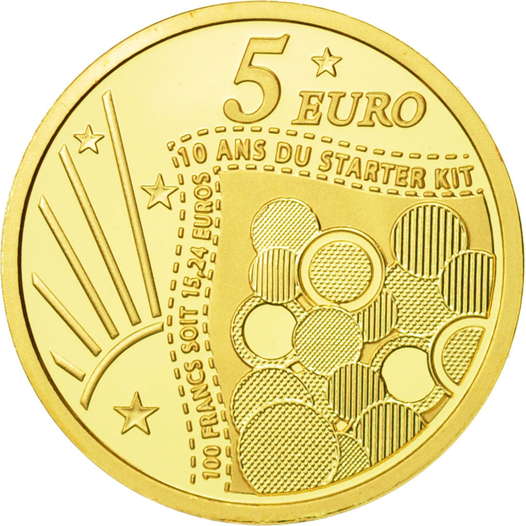 France, 5 Euro, La Semeuse, 2011, PROOF, MS(65-70), Gold, KM:1785