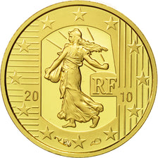 France, 5 Euro, Semeuse, 2010, PROOF MS(65-70), Gold, KM:1674