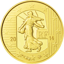 France, 5 Euro, Semeuse, 2014, PROOF MS(65-70), Gold