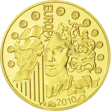 Geldschein, Frankreich, 5 Euro, Europa, 2010, STGL, Gold, KM:1680