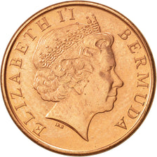 Coin, Bermuda, Elizabeth II, Cent, 2000, AU(55-58), Copper Plated Zinc, KM:107