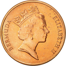 Coin, Bermuda, Elizabeth II, Cent, 1997, AU(55-58), Copper Plated Zinc, KM:44b