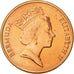 Coin, Bermuda, Elizabeth II, Cent, 1997, AU(55-58), Copper Plated Zinc, KM:44b