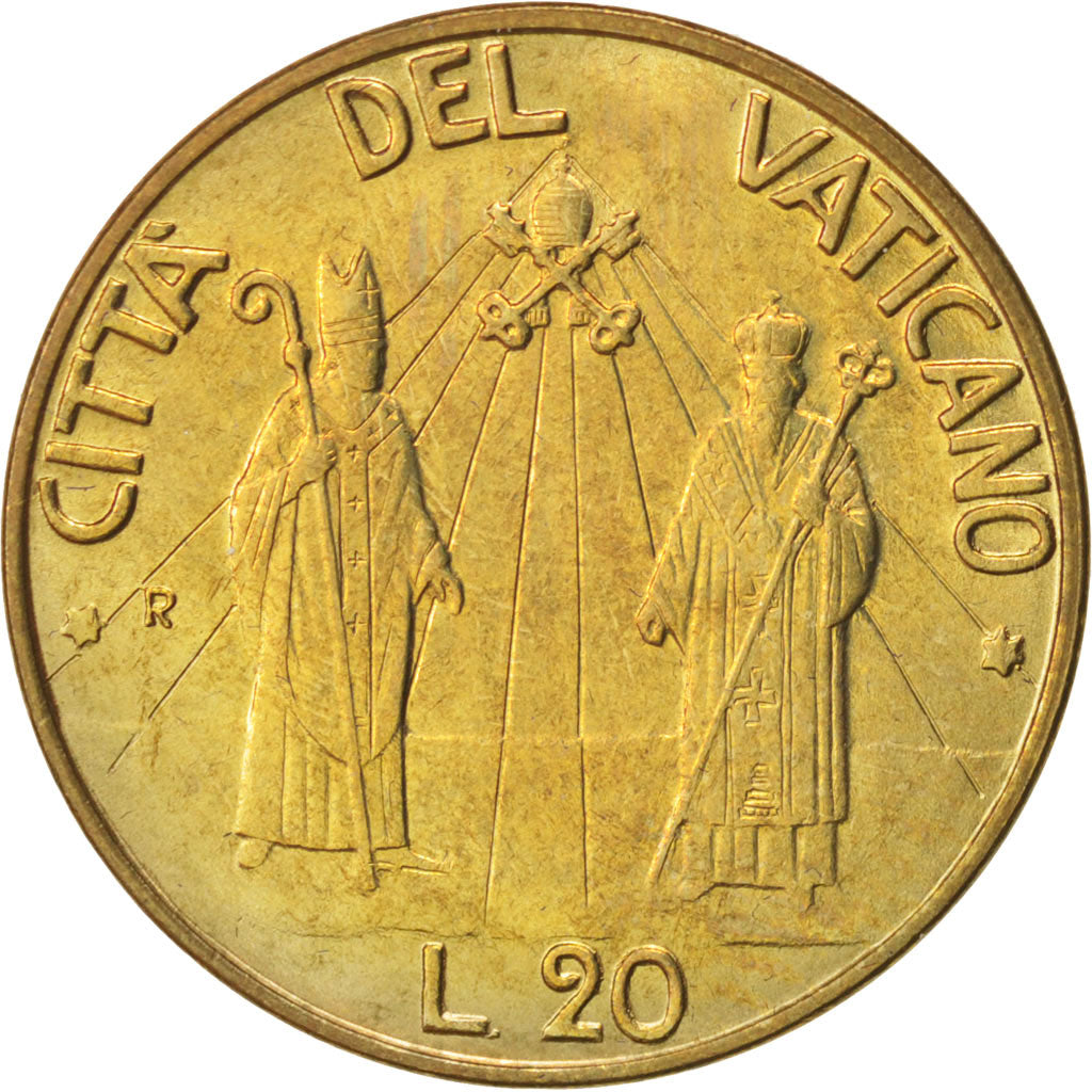 VATICAN CITY, John Paul II, 20 Lire, 1990, KM:221
