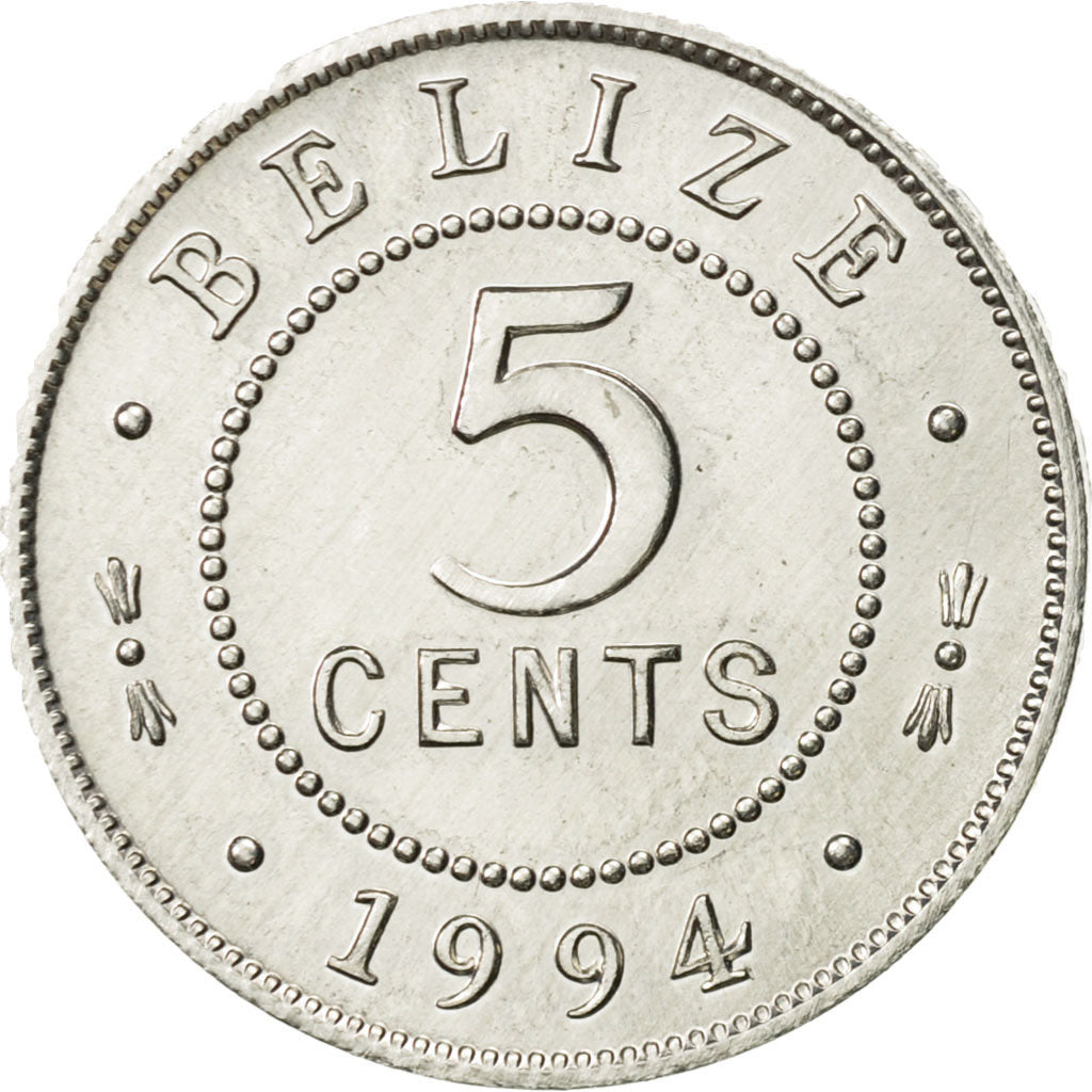 Coin, Belize, 5 Cents, 1994, Franklin Mint, AU(55-58), Aluminum, KM:34a