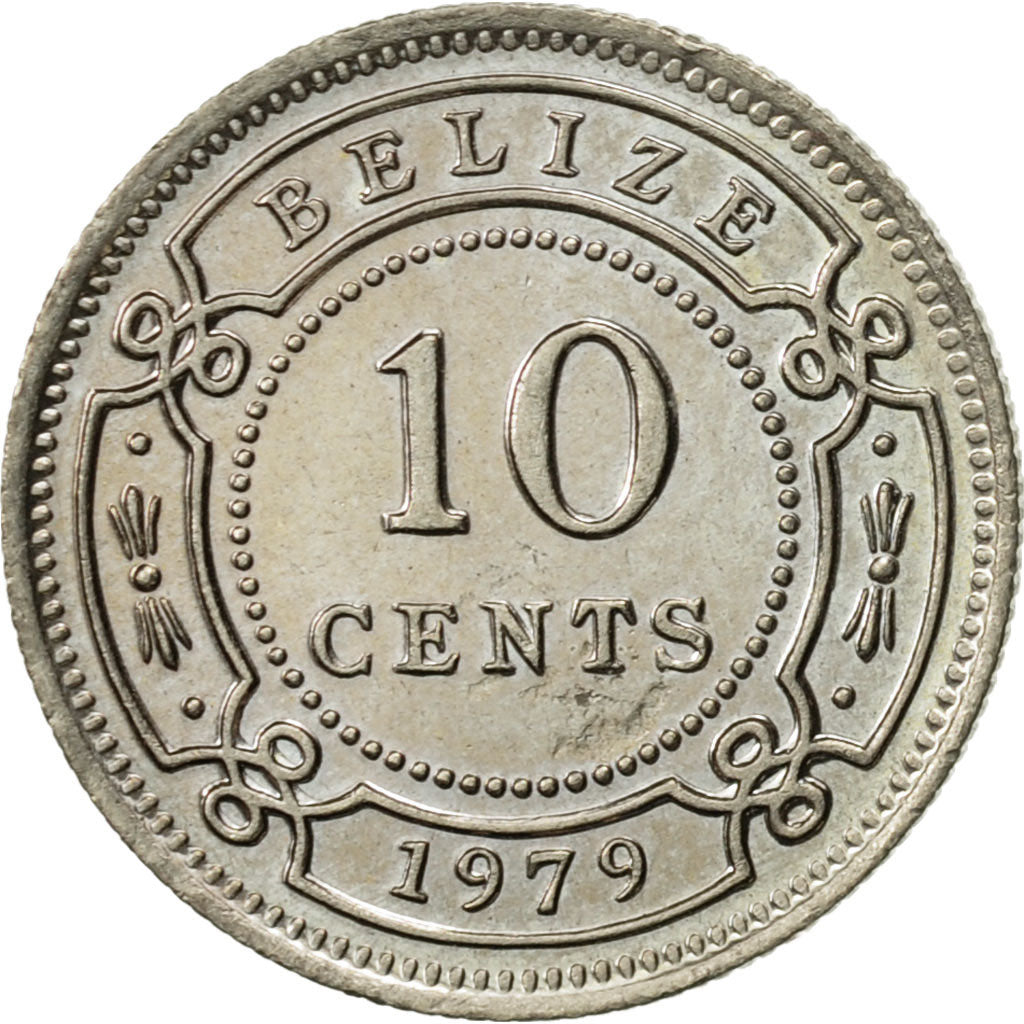 Monnaie, Belize, 10 Cents, 1979, Franklin Mint, SUP, Copper-nickel, KM:35