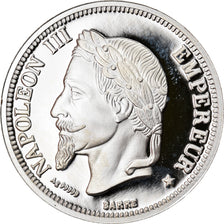France, Medal, Reproduction Ecu 5 francs Napoléon III, MS(65-70), Silver