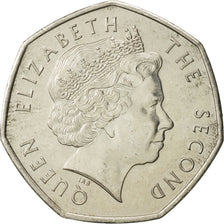 Falkland Islands, Elizabeth II, 50 Pence, 2004, VZ, Copper-nickel, KM:135