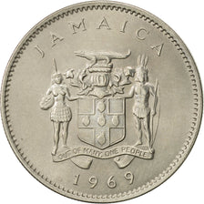 Coin, Jamaica, Elizabeth II, 10 Cents, 1969, Franklin Mint, AU(55-58)