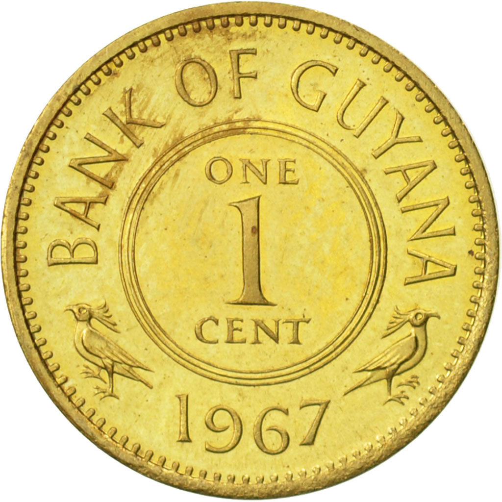 Coin, Guyana, Cent, 1967, AU(55-58), Nickel-brass, KM:31