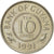 Coin, Guyana, 10 Cents, 1991, AU(55-58), Copper-nickel, KM:33