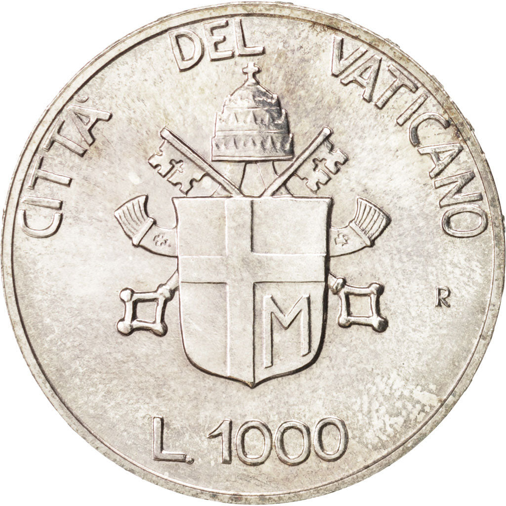 CITTÀ DEL VATICANO, John Paul II, 1000 Lire, 1990, SPL, Argento, KM:226