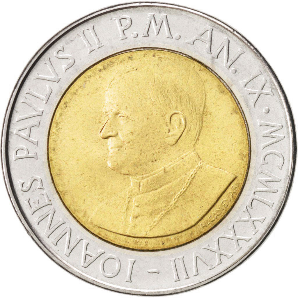 Moneta, CITTÀ DEL VATICANO, John Paul II, 500 Lire, 1987, FDC, Bi-metallico
