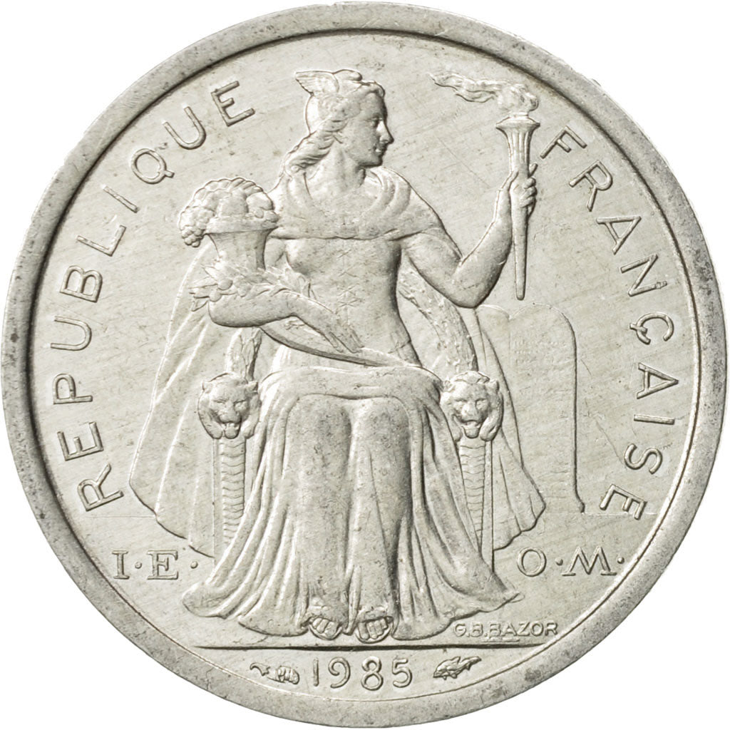 Münze, French Polynesia, Franc, 1985, Paris, VZ, Aluminium, KM:11