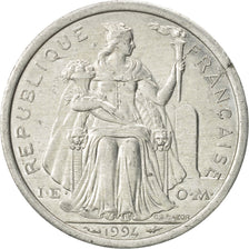 Coin, French Polynesia, Franc, 1994, Paris, AU(55-58), Aluminum, KM:11