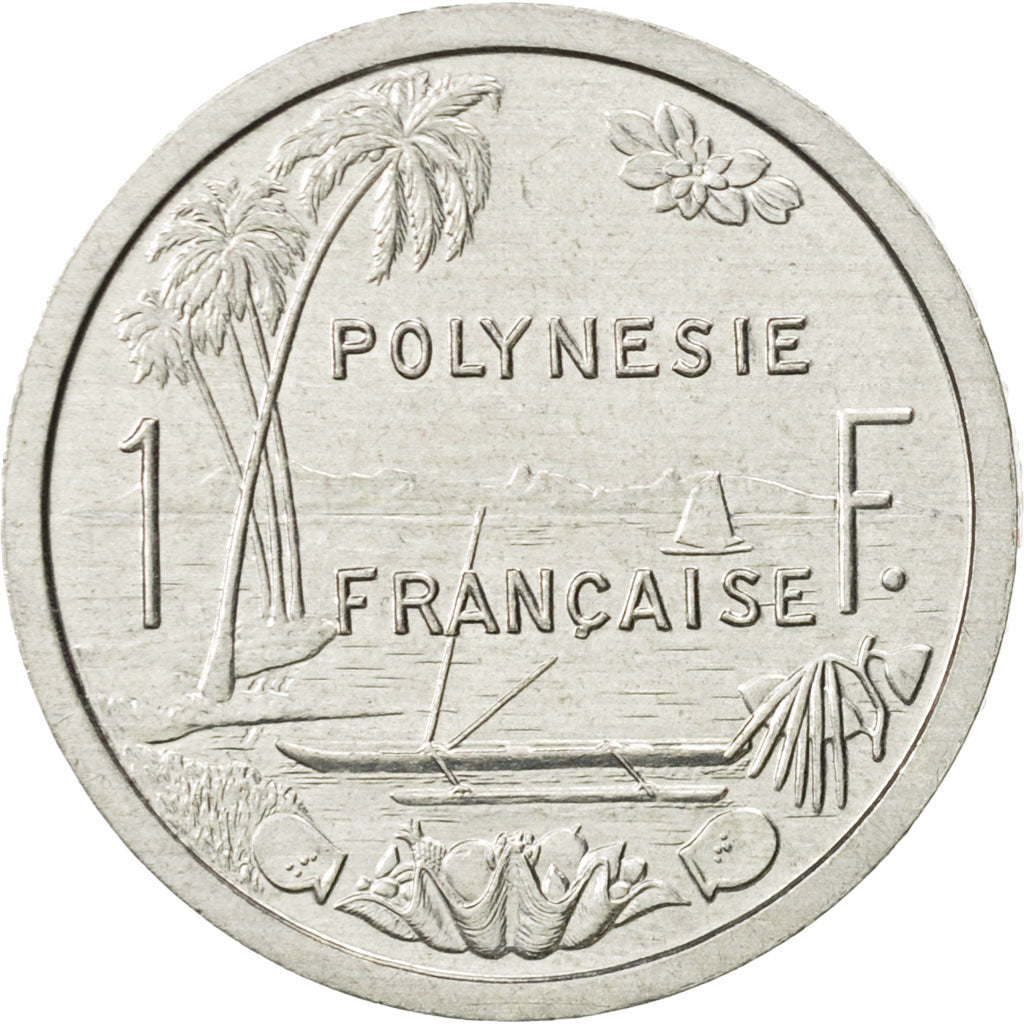 French Polynesia, Franc, 1990, Paris, MS(63), Aluminum, KM:11