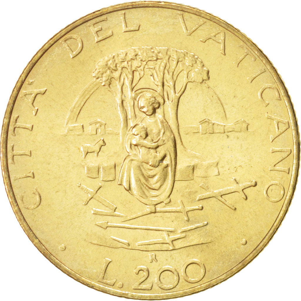 Münze, Vatikanstadt, John Paul II, 200 Lire, 1987, STGL, Aluminum-Bronze