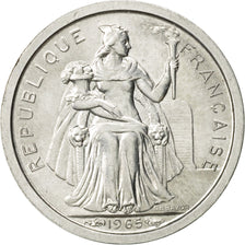 French Polynesia, 50 Centimes, 1965, Paris, MS(63), Aluminum, KM:1