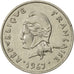 Coin, French Polynesia, 10 Francs, 1967, Paris, AU(55-58), Nickel, KM:5