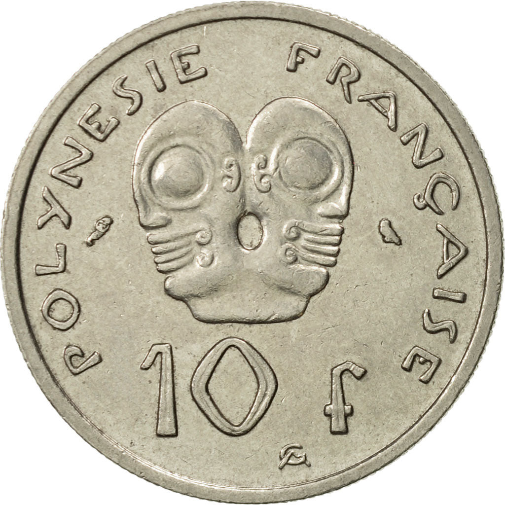 Coin, French Polynesia, 10 Francs, 1967, Paris, AU(55-58), Nickel, KM:5