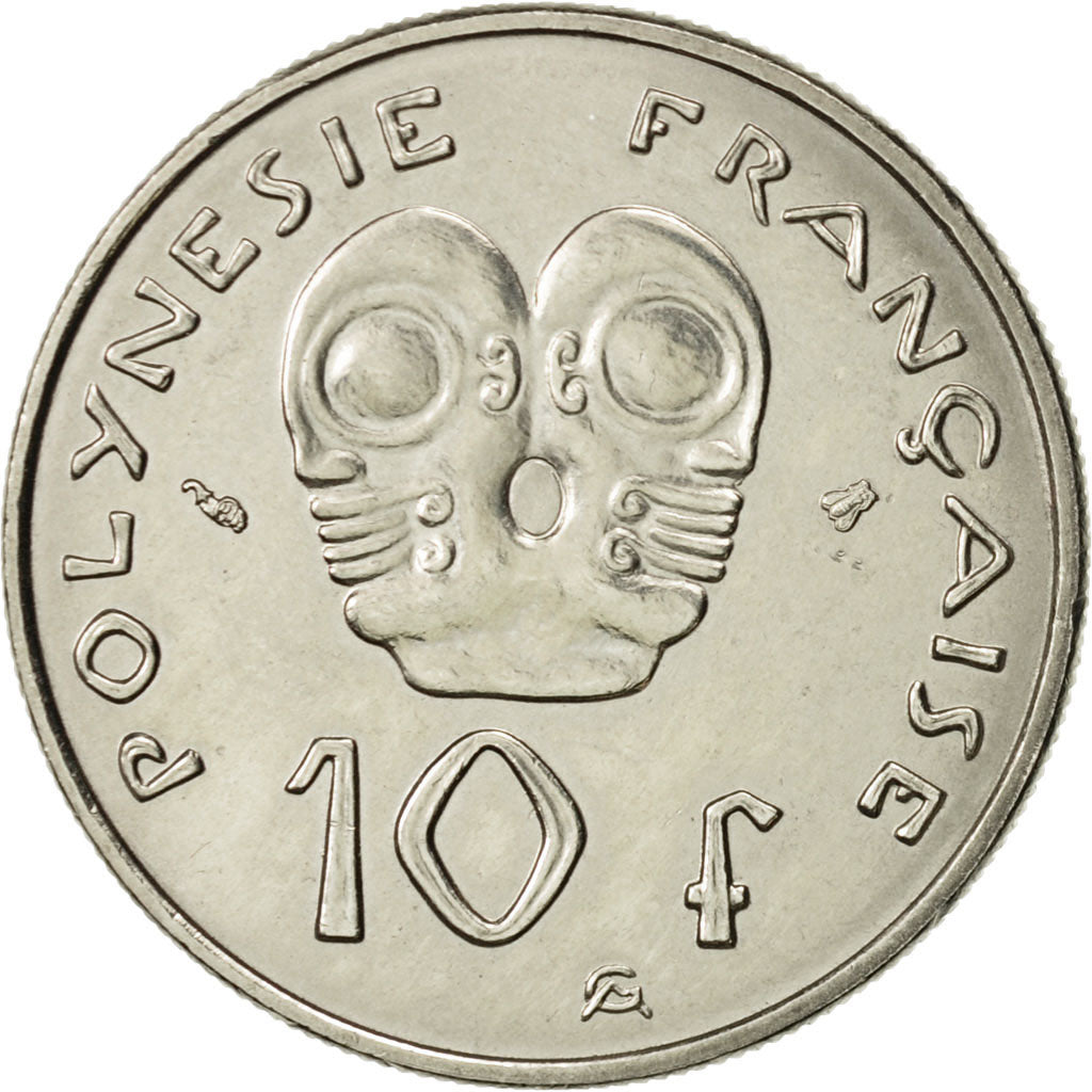 Coin, French Polynesia, 10 Francs, 1997, Paris, AU(55-58), Nickel, KM:8