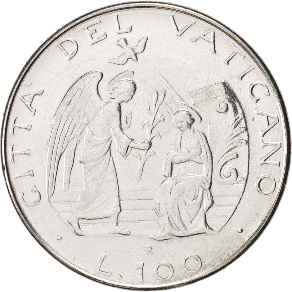 Münze, Vatikanstadt, John Paul II, 100 Lire, 1987, STGL, Stainless Steel