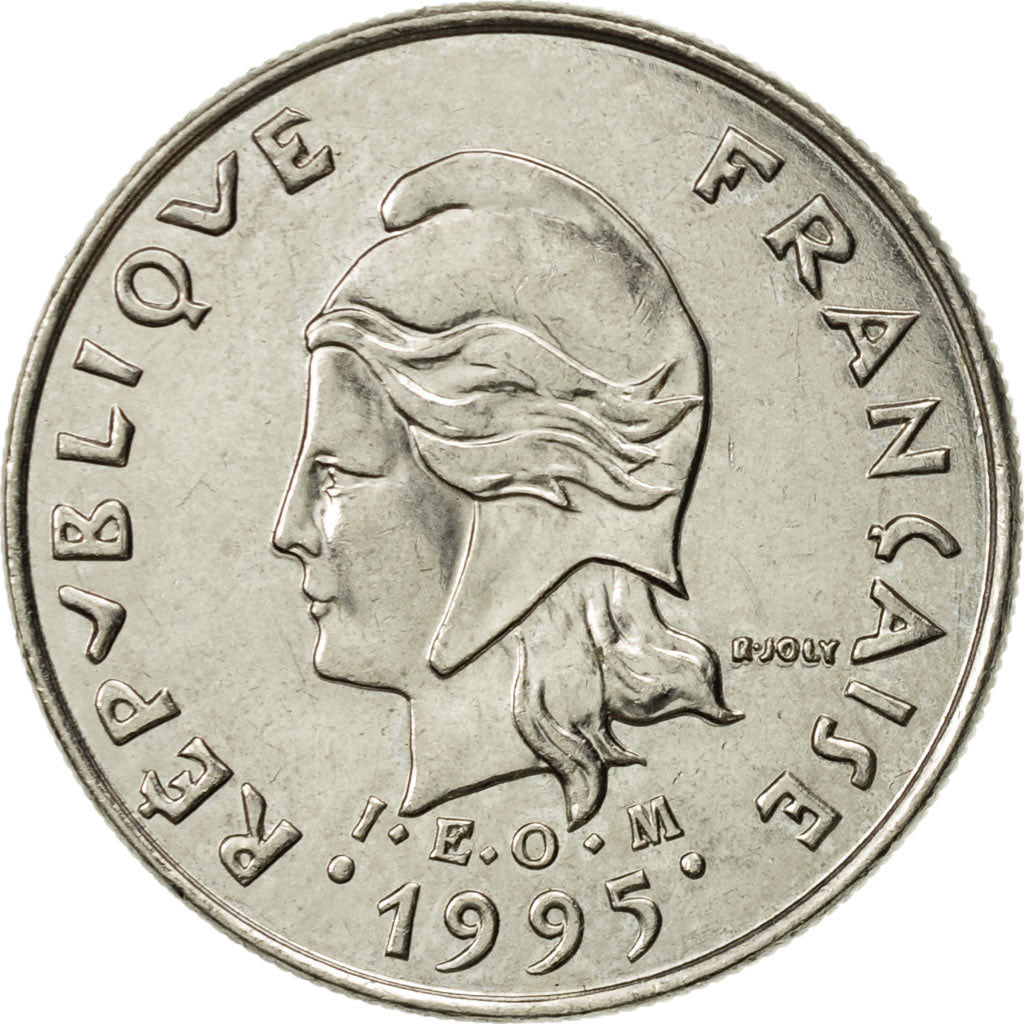 Coin, French Polynesia, 10 Francs, 1995, Paris, AU(55-58), Nickel, KM:8
