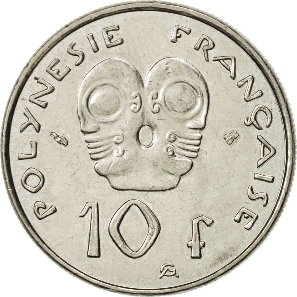 Coin, French Polynesia, 10 Francs, 1995, Paris, AU(55-58), Nickel, KM:8