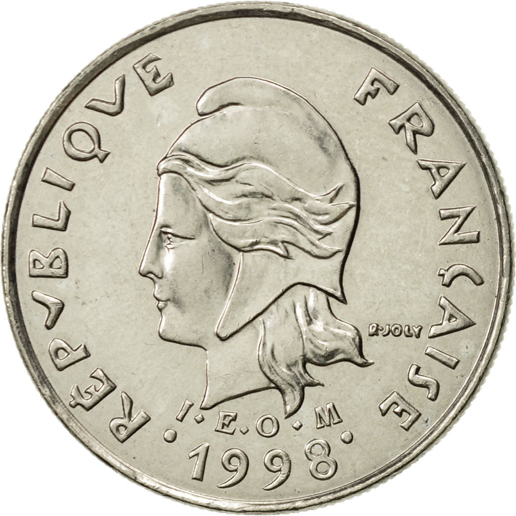 Coin, French Polynesia, 10 Francs, 1998, Paris, AU(55-58), Nickel, KM:8