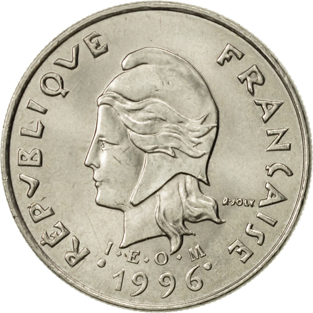 Coin, French Polynesia, 10 Francs, 1996, Paris, MS(60-62), Nickel, KM:8