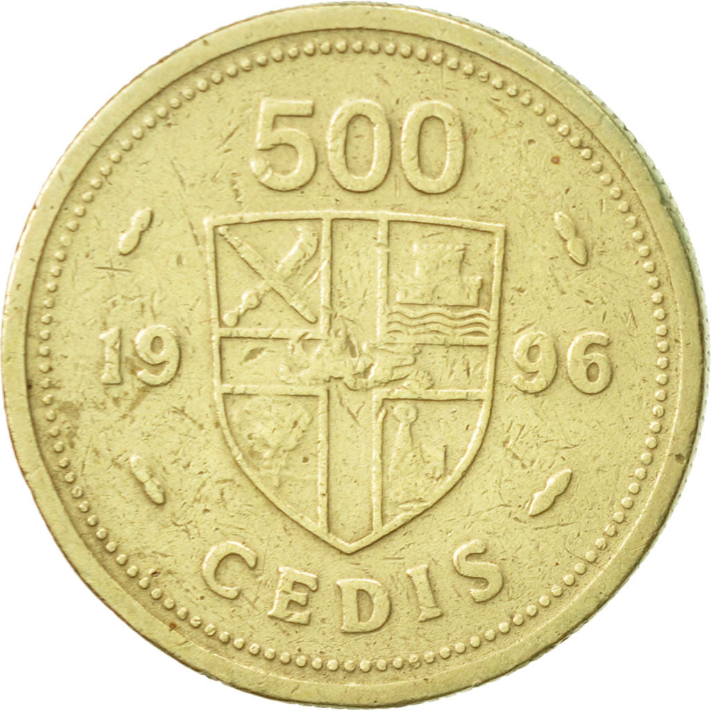 Ghana, 500 Cedis, 1996, EF(40-45), Nickel-brass, KM:34