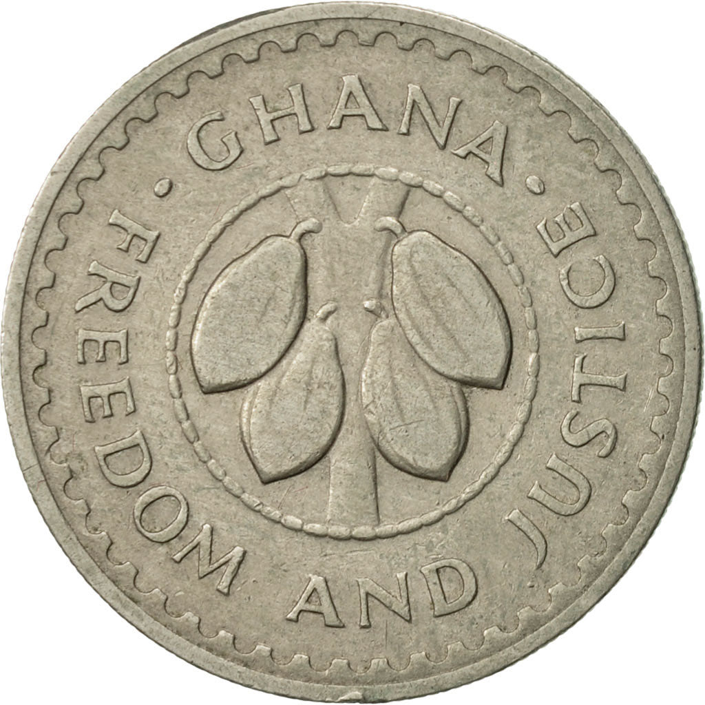 Moneta, Ghana, 10 Pesewas, 1967, BB, Rame-nichel, KM:16