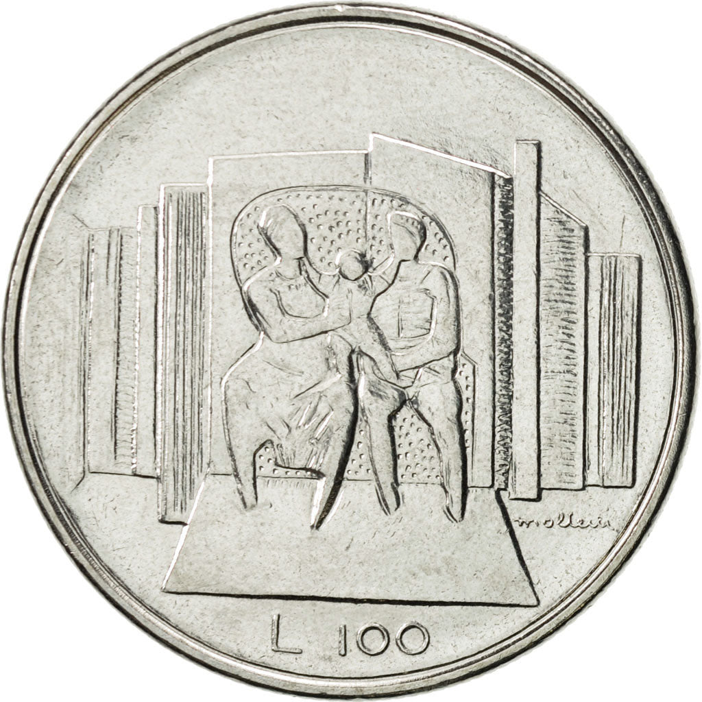 Coin, San Marino, 100 Lire, 1976, Rome, MS(60-62), Steel, KM:57